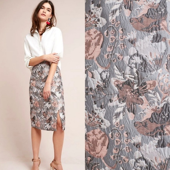 Anthropologie Dresses & Skirts - NWT ANTHROPOLOGIE Clarissa Jacquard Pencil Skirt